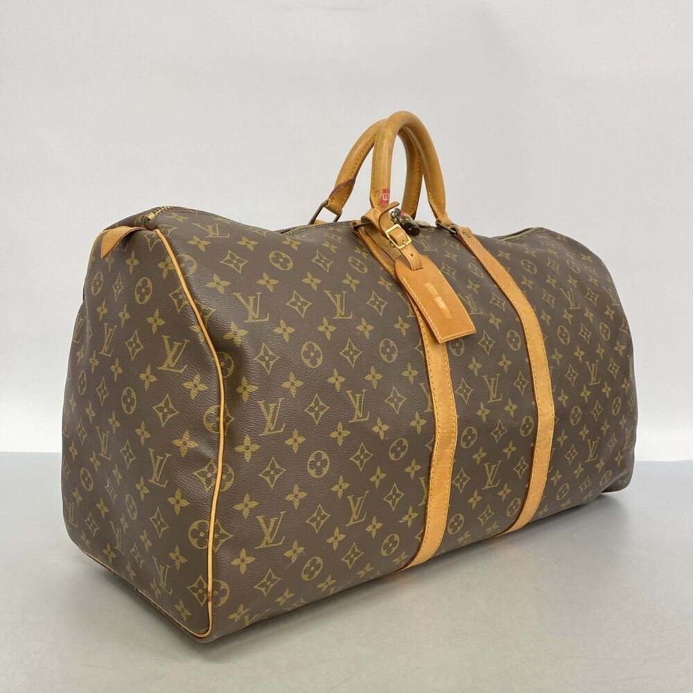 LOUIS VUITTON Brown Monogram Keepall 55 Boston Bag - Picture 2 of 12